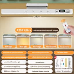 Smart Touch Table Lamp Magnetic Desk Lamp Bulit-in 2000mAh Battery for Reading Cabinet Mirror Bedside Rechargeable Night Lights