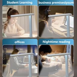 Foldable Eye Protection Desk Lamp, Supports Three-Speed Dimming, Supports USB Charging and Plug-In Two Styles, and Has Learning