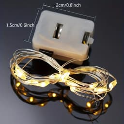 LED Fairy Lights Copper Wire String Lights Battery Powered Warm & Multicolor Mini Garland For Wedding Party Gift Box Decoration