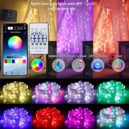 RGBIC USB LED String Lights DIY Outdoor Christmas Tree Decor Fairy Lights 8 Modes Bluetooth APP For Wedding Holiday Party Lighti
