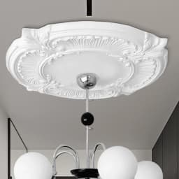 Split Medallion For Ceiling Light Chandelier Base Disc Round PU Decorative Ceiling Fan Lamp Cover Split Plate Elegant Trim