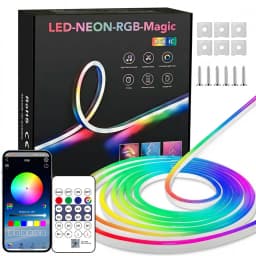 Bluetooth RGB Neon LED Strip 1-10m DC5V USB IP65 Waterproof Flexible Tape with App/Remote Control Music Sync for Home Decor