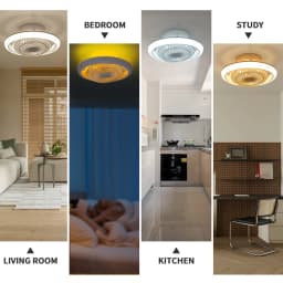Modern Ceiling Fan With Light Remote Control APP 3 Color Dimmable Smart Fan Light 360° Rotating 6 Speed Chandelier Indoor Home