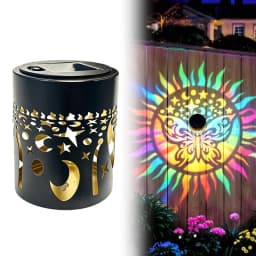 Solar Mandala Wall Lamp Outdoor LED Waterproof Fence Lamp for Garden Lawn Estate Porch Corridor Courtyard Decoration Wall Light