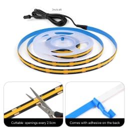 1-10Pcs Black PCB COB Strip Wall Lamp Soundproof Panel Decor, Strong Concealment Does Not Affect Aesthetics, Touch Dimming Switc