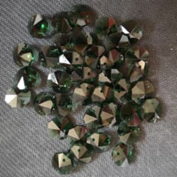 200pcs 14mm 2 hole Crystal Glass Octagon Beads For Chandeliers Parts Crystal Curtain Accessories Home Living Decoration