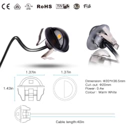 QACA Aluminum Led Deck Lights 10/16-Pack for Patio Led Deck Lighting Lamp for Outdoor Garden Fencing Porch Stairs Villa Decor