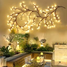 Artistic Sculptural Tree Branch String Lights, Adjustable Bendable LED Lights, Bohemian Garden Romantic Night Scene Ornament