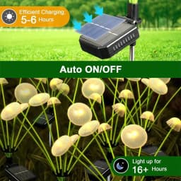 NEW 2/1Pcs Solar Lawn Lights Outdoor Waterproof LED Mushroom Lamp Jellyfish Warm Light for Garden Decor Yard Party Patio