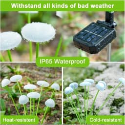 NEW 2/1Pcs Solar Lawn Lights Outdoor Waterproof LED Mushroom Lamp Jellyfish Warm Light for Garden Decor Yard Party Patio