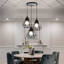 Retro Pendant Lamp Iron Frame Ceiling Lighting Paint Restaurant Teahouse Chandelier Indoor Wrought Metal Modern Pendant Lights