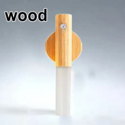 Indoor Wooden Wall Lamp Wardrobe Light Corridor Stairs Motion Sensor Night Light USB Rechargeable Magnetic LED Wall Light