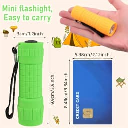 Mini Portable Flashlight Nine XPE Lamp Beads Strong Lighting Using 3*AAA Batteries Pocket Outdoor Emergency Torch Children Gifts