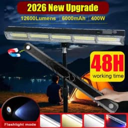 2026 Upgrade Magnetic Work FlashLight Built-in 6000mAh Rechargeable Battery Underhood Work Lamp Bar For Car Repair Outdoor Light