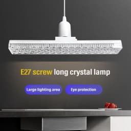 E27 LED Lamp Strip Tube Lighting Ac85-265V 18W/24W 6000K Bulb Adjustable Direction 360° Indoor Cold White Long Crystal Bulb