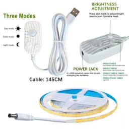 DC5V USB Motion Sensor 8mm COB LED Strip 3 Modes Dimmable Induction Night Light for Bedroom TV Backlight Kitchen Cupboard Decor