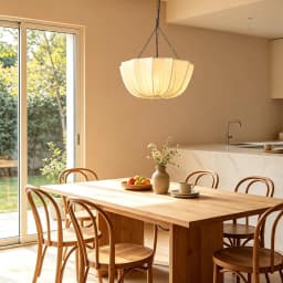 Fabric Pendant Light E27 Iron Chain Ceiling Lamp 3-Light Hanging Lamp for Dining Room Kitchen Island Bedroom Cafe Home Lighting