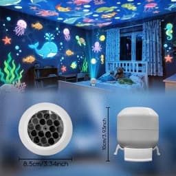 LED Starry Ocean Projector Light, Ocean Rotating Dynamic Projection Night Light, USB Plug-in Ambient Lamp, Decorative Lighting