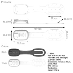 2-in-1 Clip-On Book Light with Dimmable Brightness Ultra-thin Mini Book Light Rechargeable Eye-Caring LED Reading Light Travel