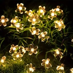 Outdoor Solar Cherry Blossom LED String Lights 20 50 100 200 LED Flower Fairy Lights for Christmas New Year Garden Party Decor