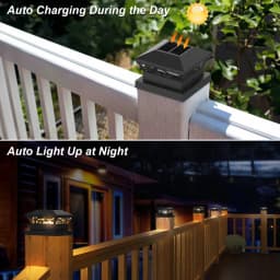 1/2/4PC Solar Light Outdoor IP65 Solar Post Light Villa Column Lamp Fence Gate Pillar Head LED Lamp For House Gate Patio Garden