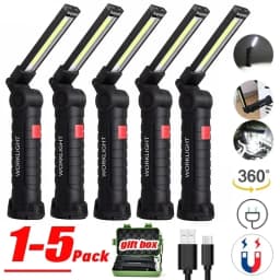 Multifunctional Folding Work Light Portable Camping Light Type-C Rechargeable Flashlight With Built-in Battery Magnetic Lamp