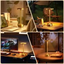 GGbingo USB Rechargeable LED Desk Lamp Touch Dimming Portable Desk Light Coffee Shop Vintage Decoration Atmosphere Light