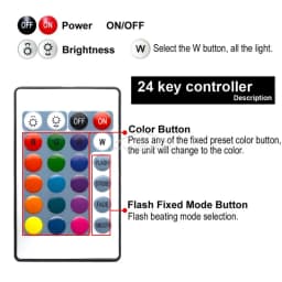 Mini 24key IR Remote Controller RGB Led Light Strip Wireless Receiver For 3528 5050 DC 12V Home Living Room Lighting Night Lamp