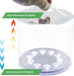 Inflatable Solar Lantern, 2PCS Waterproof Solar Camping Lantern with White LEDs,Foldable Solar Lamp with Handle, Emergency