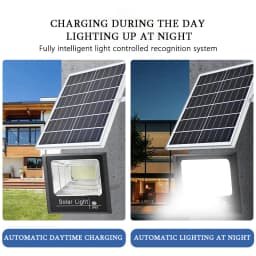LED Outdoor Solar Light Courtyard Porch Floodlight Outdoor IP67 Waterproof Reflector Solar Powered Spotlight with Remote Control