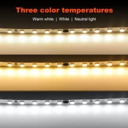 5m 10m 20m 50m 220V LED Strip Light SMD 2835 120LEDs/m 8mm Flexible and Cuttable Home Lamp Adhesive Tape Warm/Natural/Cool White
