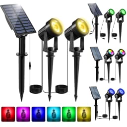3000K/6000K Outdoor Solar LED Light IP65 Garden Landscape Pathway Wall Lamp for Tree Decoration Yard Street Solar Spotlight