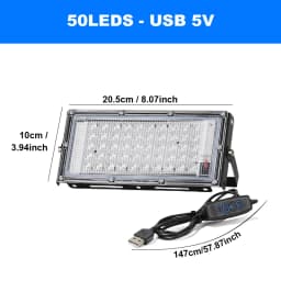 LED UV Lamp Flood Light 395nm 400nm USB 5V Ultraviolet Stage Lamp 50W 100W 200W LED Stage Blacklight Waterproof Disco Party