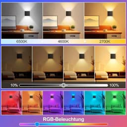Tuya Outdoor Wall Light, Smart RGBCW Porch Lights , IP65 Waterproof for Outdoor/Indoor Decor, Works with Alexa&Google
