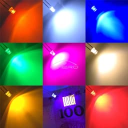 10/20PCS F3 3mm Ultra Bright Flat Top Head White Red Blue Orange UV Pink Diode Bulbs Wide Angle Light Emitting Lamps Diodes Led