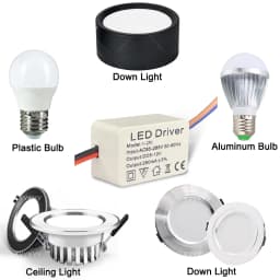 LED AC85-265V Lighting Transformer 3W 5W 7W 12W 18W 24W Constant 12V Drive Power Supply For DIY LED Home Panel Downlight Bulb