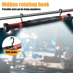 High Lumen Rechargeable LED Work Light for Car Emergency Repair, Powerful Magnetic Flashlight with Hooks and Magnetic Base