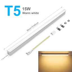 Energy Saving T5/T8 15W/25W LED Tube AC220V Fluorescent Tube Bulb for Shop Exhibition Halls Lighting,EU US Plug Connect Wire