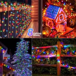 1/2pcs Solar String Lights 100 LED Waterproof 8 Lighting Modes for Courtyard Garden Tree Party Christmas Halloween Decorations