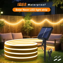24V Neon Light Solar LED Strip 3M 5M 10M Waterproof Rope Silicone Tube Neon Sign Flexible Lamp Home Decoration White Warm
