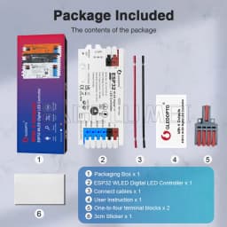 GL-C-017WL-D GLEDOPTO ESP32 WLED Digital LED Controller Microphone function Type-C level WS2811 SK6812 TM1814 WS2815 Strip Light