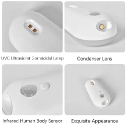 2 in 1 Toilet Sensor Light with UV Sterilization, 3 Brightness Levels, 120° Sensing Angle for Home Toilet Use