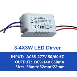 LED Driver 600mA 650mA 3W10W 20W 30W 36W 40W 50W 60W1-2x3w 6-10x3w 10-18x3w 18-30x3W Constant Current Lamp Lighting Transformer