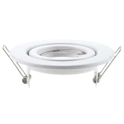 White Round Fixed Downlight Fittings GU10 MR11 Dia100mm Cut Hole 80mm Iron Metal Fixtures Frames