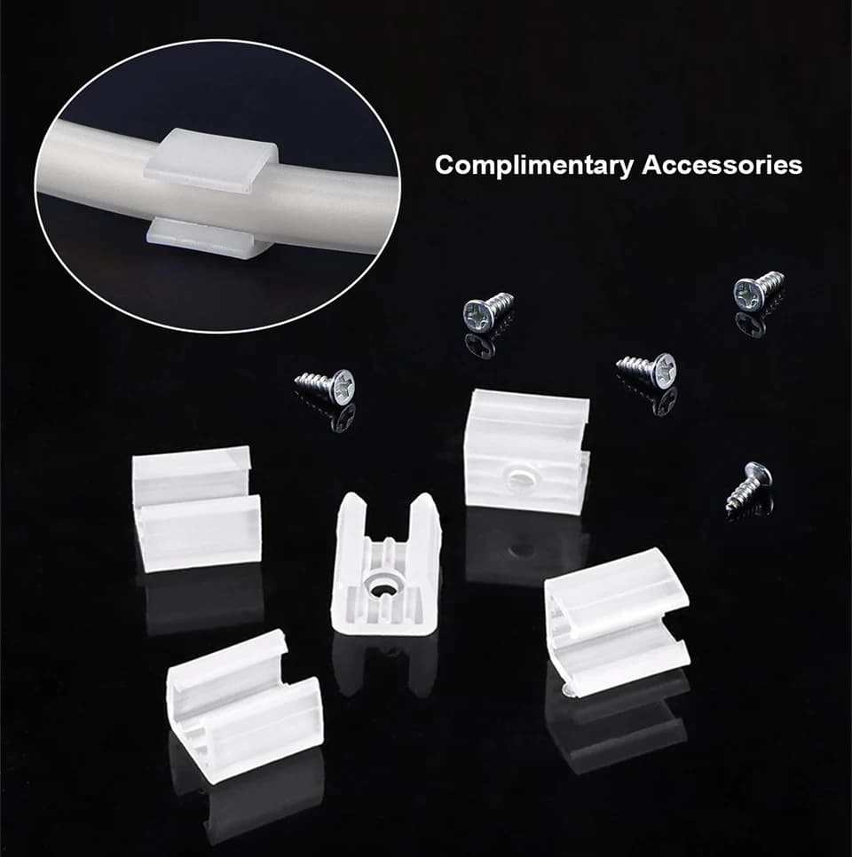 The light strip fixing clip includes screws