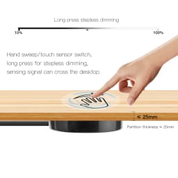 LED Dimmable Touch Sweep Dimmer Sensor Penetrating Switch 12V 24V Wood Panel Touch Switch for LED Strip Light Bar Lighting