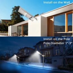 Solar Street Light Outdoor 30LED All in One Metal Motion Sensor Waterproof with 3 Working Modes Auto Dusk to Dawn