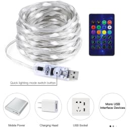 Bluetooth USB Music WS2812B LED String Lights 5V RGBIC Dream Color 5/10/20m Fairy Garland for Wedding Christmas Party Decor