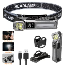 1500LM High Power LED Headlamp COB Head Flashlight With 7500Mah Built-in Battery USB Rechargeable Fishing Camping Lantern Torch