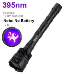 60W 3x365nm UV LED Powerful Black Light 395nm Flashlight High Power Ultra Violet Invisible Marker Curing Cat Dog Checker Light